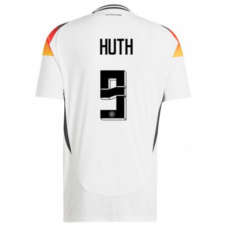 Kandiny Hombre Camiseta Alemania Svenja Huth #9 Blanco 1ª Equipación 24-26 La Camisa Chile