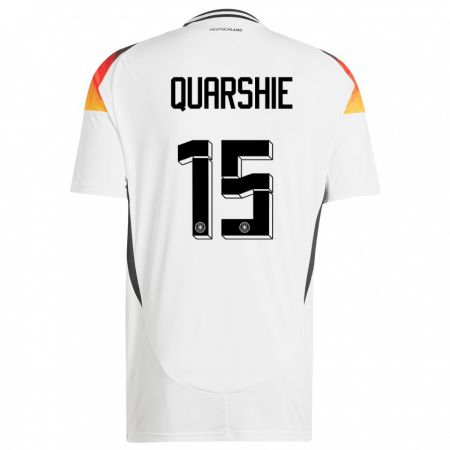 Kandiny Hombre Camiseta Alemania Joshua Quarshie #15 Blanco 1ª Equipación 24-26 La Camisa Chile