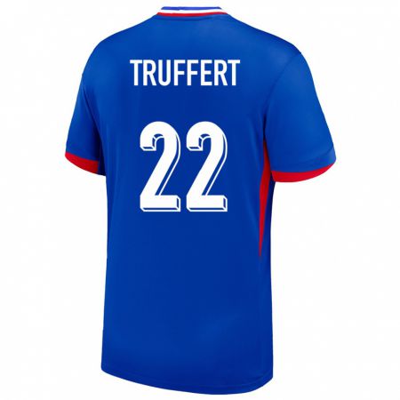 Kandiny Hombre Camiseta Francia Adrien Truffert #22 Azul 1ª Equipación 24-26 La Camisa Chile