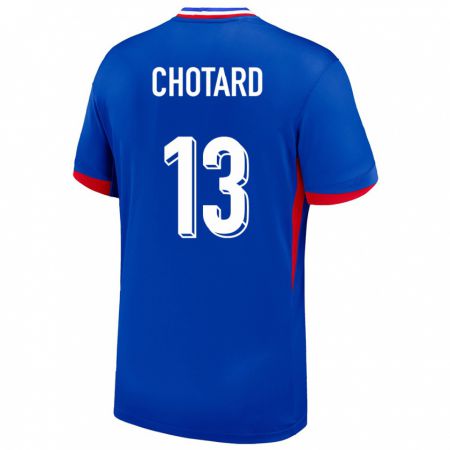 Kandiny Hombre Camiseta Francia Joris Chotard #13 Azul 1ª Equipación 24-26 La Camisa Chile
