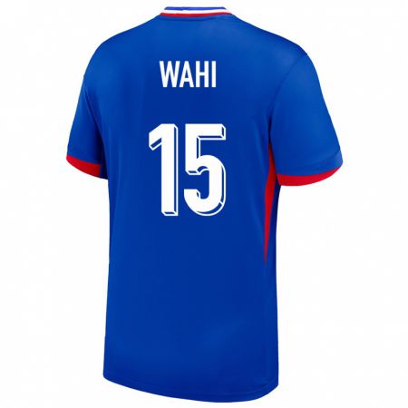 Kandiny Hombre Camiseta Francia Elye Wahi #15 Azul 1ª Equipación 24-26 La Camisa Chile