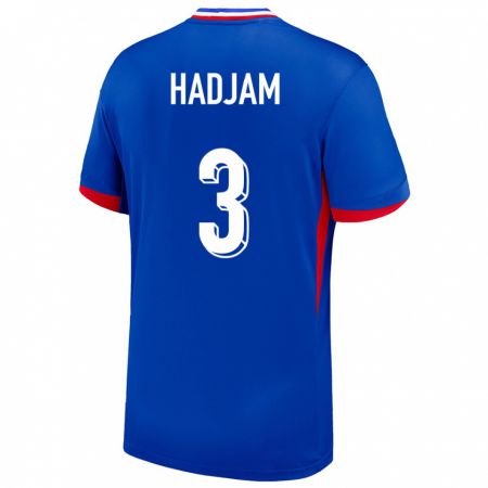 Kandiny Hombre Camiseta Francia Jaouen Hadjam #3 Azul 1ª Equipación 24-26 La Camisa Chile