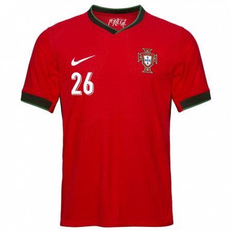 Kandiny Hombre Camiseta Portugal Eduardo Quaresma #26 Rojo 1ª Equipación 24-26 La Camisa Chile
