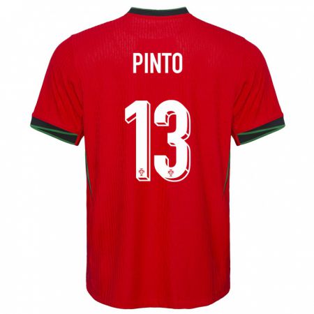 Kandiny Hombre Camiseta Portugal Fatima Pinto #13 Rojo 1ª Equipación 24-26 La Camisa Chile
