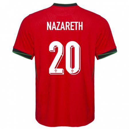 Kandiny Hombre Camiseta Portugal Kika Nazareth #20 Rojo 1ª Equipación 24-26 La Camisa Chile