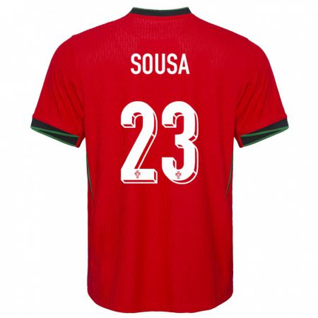 Kandiny Hombre Camiseta Portugal Afonso Sousa #23 Rojo 1ª Equipación 24-26 La Camisa Chile