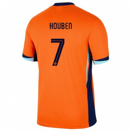 Kandiny Hombre Camiseta Países Bajos Iggy Houben #7 Naranja 1ª Equipación 24-26 La Camisa Chile