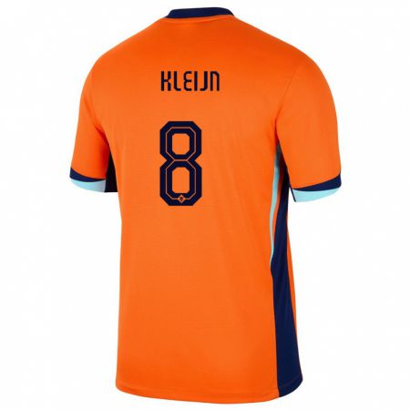 Kandiny Hombre Camiseta Países Bajos Mike Kleijn #8 Naranja 1ª Equipación 24-26 La Camisa Chile