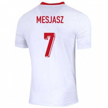 Kandiny Hombre Camiseta Polonia Malgorzata Mesjasz #7 Blanco 1ª Equipación 24-26 La Camisa Chile