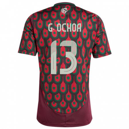 Kandiny Hombre Camiseta México Guillermo Ochoa #13 Granate 1ª Equipación 24-26 La Camisa Chile