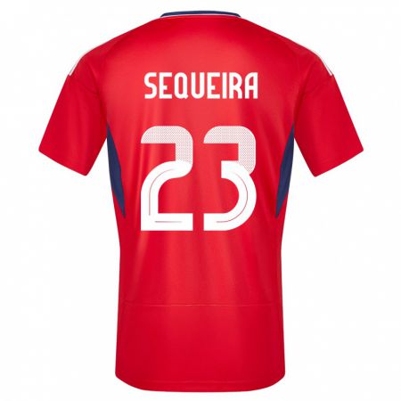 Kandiny Hombre Camiseta Costa Rica Patrick Sequeira #23 Rojo 1ª Equipación 24-26 La Camisa Chile