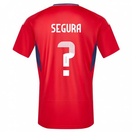Kandiny Hombre Camiseta Costa Rica Oscar Segura #0 Rojo 1ª Equipación 24-26 La Camisa Chile