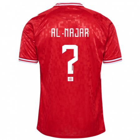 Kandiny Hombre Camiseta Dinamarca Ali Al-Najar #0 Rojo 1ª Equipación 24-26 La Camisa Chile