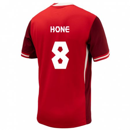 Kandiny Hombre Camiseta Canadá Ismaël Koné #8 Rojo 1ª Equipación 24-26 La Camisa Chile