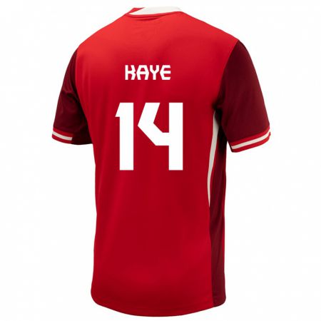 Kandiny Hombre Camiseta Canadá Mark-Anthony Kaye #14 Rojo 1ª Equipación 24-26 La Camisa Chile