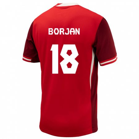 Kandiny Hombre Camiseta Canadá Milan Borjan #18 Rojo 1ª Equipación 24-26 La Camisa Chile