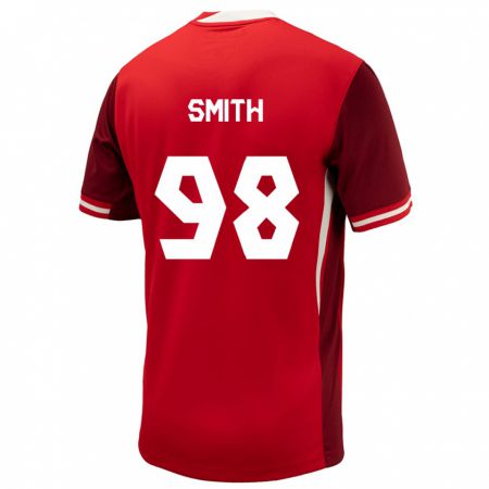 Kandiny Hombre Camiseta Canadá Olivia Smith #98 Rojo 1ª Equipación 24-26 La Camisa Chile