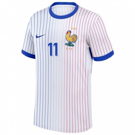 Kandiny Hombre Camiseta Francia Lamine Cisse #11 Blanco 2ª Equipación 24-26 La Camisa Chile