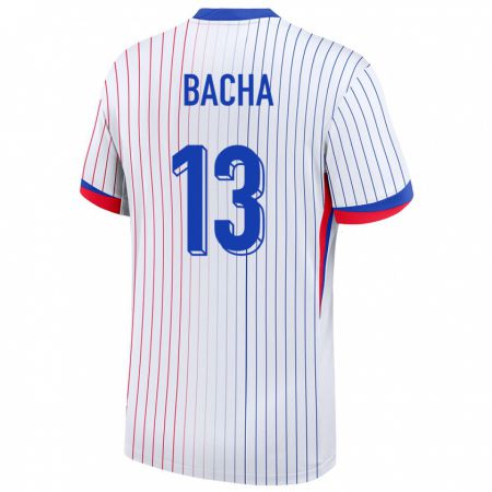 Kandiny Hombre Camiseta Francia Selma Bacha #13 Blanco 2ª Equipación 24-26 La Camisa Chile