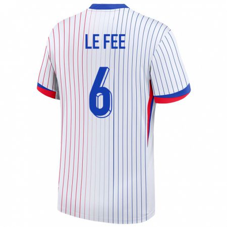 Kandiny Hombre Camiseta Francia Enzo Le Fee #6 Blanco 2ª Equipación 24-26 La Camisa Chile