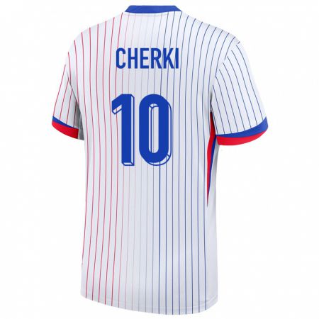 Kandiny Hombre Camiseta Francia Rayan Cherki #10 Blanco 2ª Equipación 24-26 La Camisa Chile