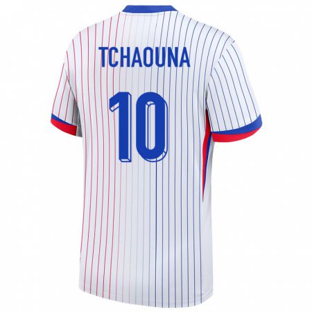 Kandiny Hombre Camiseta Francia Loum Tchaouna #10 Blanco 2ª Equipación 24-26 La Camisa Chile