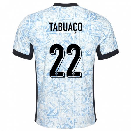 Kandiny Hombre Camiseta Portugal Goncalo Tabuaco #22 Crema Azul 2ª Equipación 24-26 La Camisa Chile