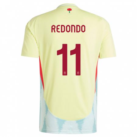 Kandiny Hombre Camiseta España Alba Redondo #11 Amarillo 2ª Equipación 24-26 La Camisa Chile