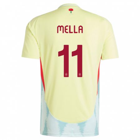 Kandiny Hombre Camiseta España David Mella #11 Amarillo 2ª Equipación 24-26 La Camisa Chile