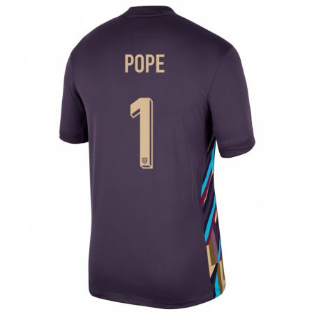 Kandiny Hombre Camiseta Inglaterra Nick Pope #1 Pasa Oscura 2ª Equipación 24-26 La Camisa Chile