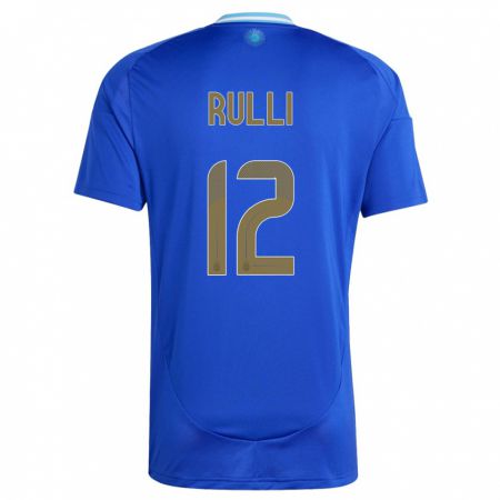 Kandiny Hombre Camiseta Argentina Geronimo Rulli #12 Azul 2ª Equipación 24-26 La Camisa Chile