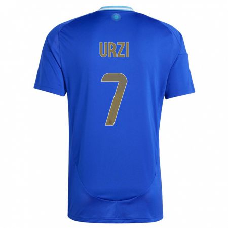 Kandiny Hombre Camiseta Argentina Agustin Urzi #7 Azul 2ª Equipación 24-26 La Camisa Chile