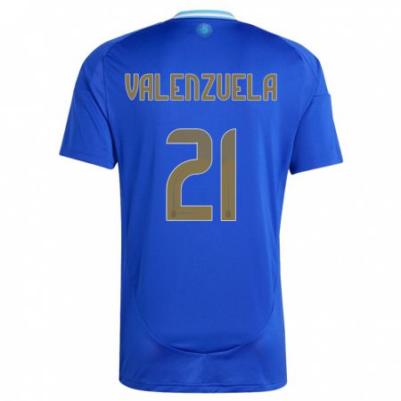 Kandiny Hombre Camiseta Argentina Fernando Valenzuela #21 Azul 2ª Equipación 24-26 La Camisa Chile