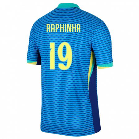 Kandiny Hombre Camiseta Brasil Raphinha #19 Azul 2ª Equipación 24-26 La Camisa Chile