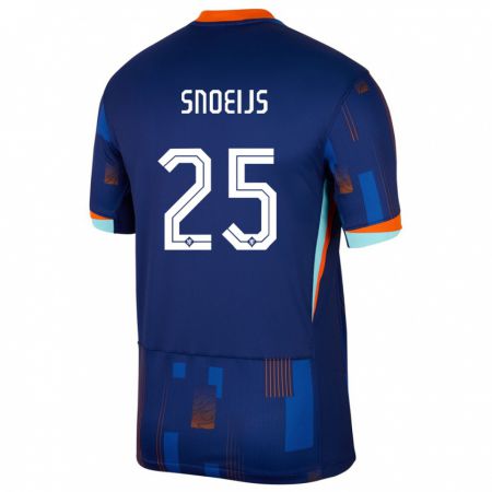 Kandiny Hombre Camiseta Países Bajos Katja Snoeijs #25 Azul 2ª Equipación 24-26 La Camisa Chile