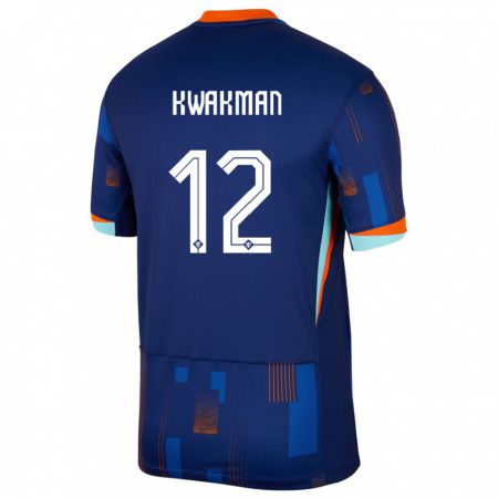 Kandiny Hombre Camiseta Países Bajos Dave Kwakman #12 Azul 2ª Equipación 24-26 La Camisa Chile