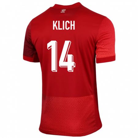 Kandiny Hombre Camiseta Polonia Mateusz Klich #14 Rojo 2ª Equipación 24-26 La Camisa Chile