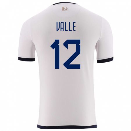Kandiny Hombre Camiseta Ecuador Gonzalo Valle #12 Blanco 2ª Equipación 24-26 La Camisa Chile