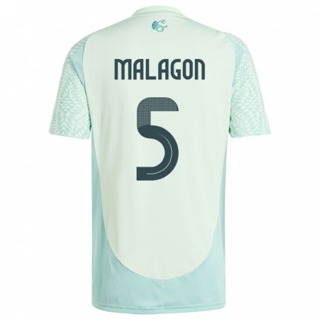 Kandiny Hombre Camiseta México Luis Malagon #5 Lino Verde 2ª Equipación 24-26 La Camisa Chile