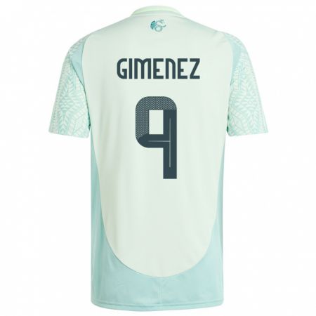 Kandiny Hombre Camiseta México Santiago Gimenez #9 Lino Verde 2ª Equipación 24-26 La Camisa Chile