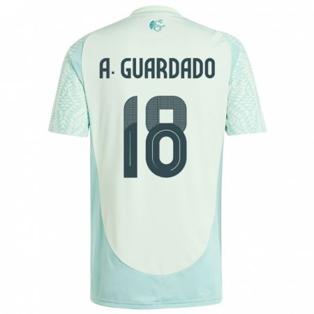 Kandiny Hombre Camiseta México Andres Guardado #18 Lino Verde 2ª Equipación 24-26 La Camisa Chile