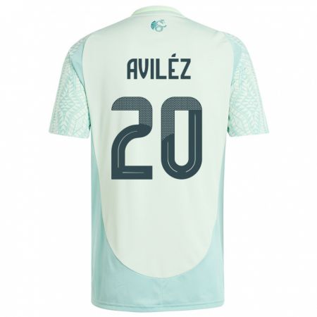 Kandiny Hombre Camiseta México Aylin Avilez #20 Lino Verde 2ª Equipación 24-26 La Camisa Chile