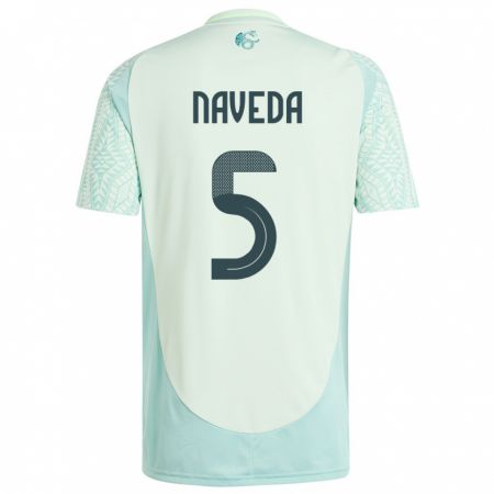 Kandiny Hombre Camiseta México Santiago Naveda #5 Lino Verde 2ª Equipación 24-26 La Camisa Chile