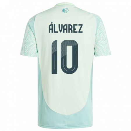 Kandiny Hombre Camiseta México Efrain Alvarez #10 Lino Verde 2ª Equipación 24-26 La Camisa Chile