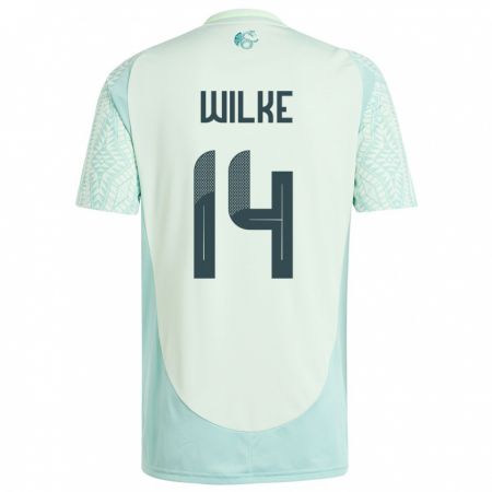 Kandiny Hombre Camiseta México Teun Wilke #14 Lino Verde 2ª Equipación 24-26 La Camisa Chile
