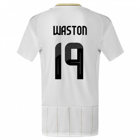 Kandiny Hombre Camiseta Costa Rica Kendall Waston #19 Blanco 2ª Equipación 24-26 La Camisa Chile
