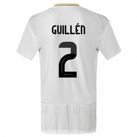 Kandiny Hombre Camiseta Costa Rica Gabriela Guillen #2 Blanco 2ª Equipación 24-26 La Camisa Chile