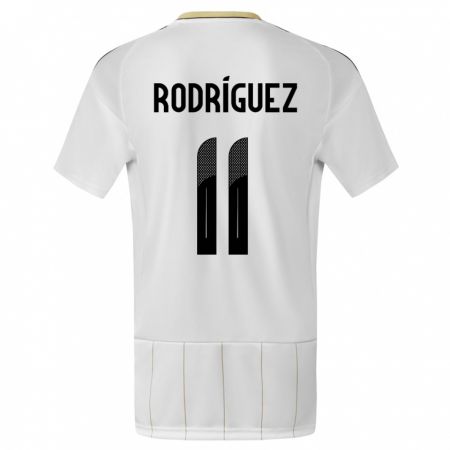 Kandiny Hombre Camiseta Costa Rica Raquel Rodriguez #11 Blanco 2ª Equipación 24-26 La Camisa Chile