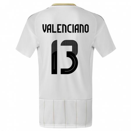 Kandiny Hombre Camiseta Costa Rica Emilie Valenciano #13 Blanco 2ª Equipación 24-26 La Camisa Chile