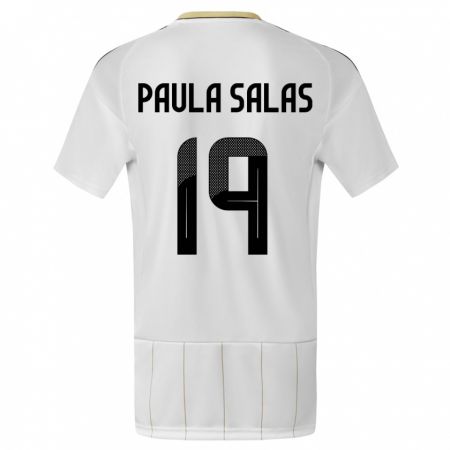 Kandiny Hombre Camiseta Costa Rica Maria Paula Salas #19 Blanco 2ª Equipación 24-26 La Camisa Chile